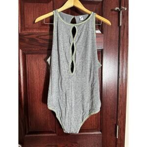 Parade Thong Bodysuit Gray Peekaboo Sleeveless 3X Sz 20